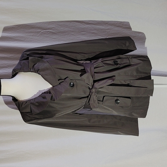 Sandro Studio Ruffle Trench Coat - Picture 1 of 10